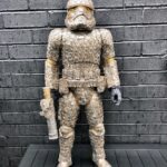 Steve Blackman Instagram - This is my incredibly talented friend Dan. This 3 foot storm trooper was built out of old watch parts. It’s a whole new level of art. He can do this for Air Jordans, purses or any other item. Reach out to him if you’re interested. His work is incredible and one of kind! @watchpartsmotorcycles