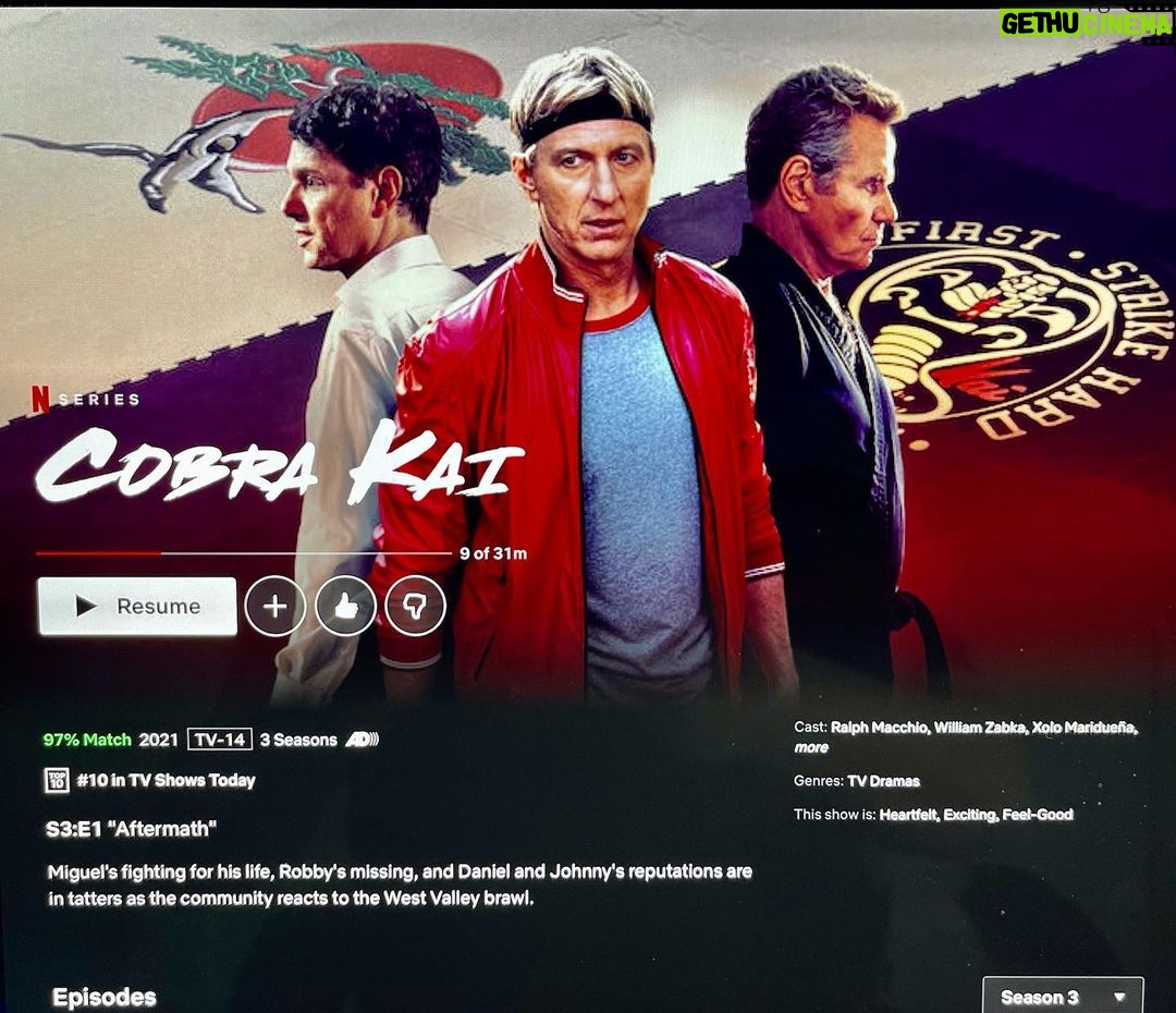 Steve Blackman Instagram - How I’m starting 2021. COBRA KAI S3!!! Thank you @netflix @cobrakaiseries