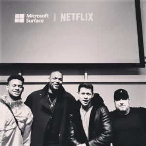 Steve Blackman Instagram - Hanging with @drewbrees @castanedawong and @juju pre-Covid. #umbrellaacademy #netflix
