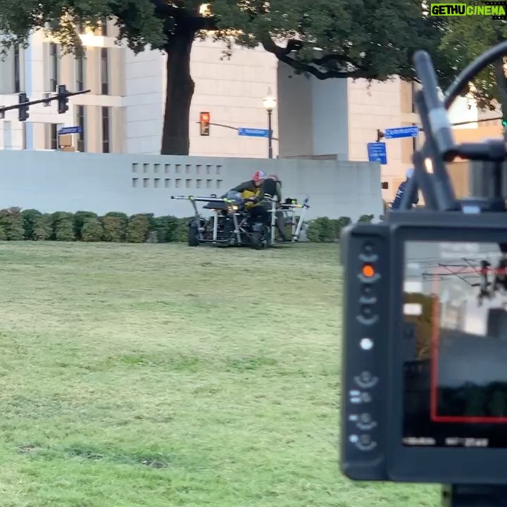 Steve Blackman Instagram - Getting ready for @castanedawong to race to the grassy knoll. One of only a handful of shots done in Dallas, Texas. @netflix @umbrellaacad @umbrellaacademylat