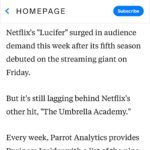 Steve Blackman Instagram – Still leading after almost a month! @umbrellaacad @netflix