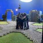 Steve Blackman Instagram - Last shot of S3. A final family hug before wrap. Lots of ❤️ all around. @umbrellaacad @thesparrowacad_ @netflix @netflixgeeked #bts