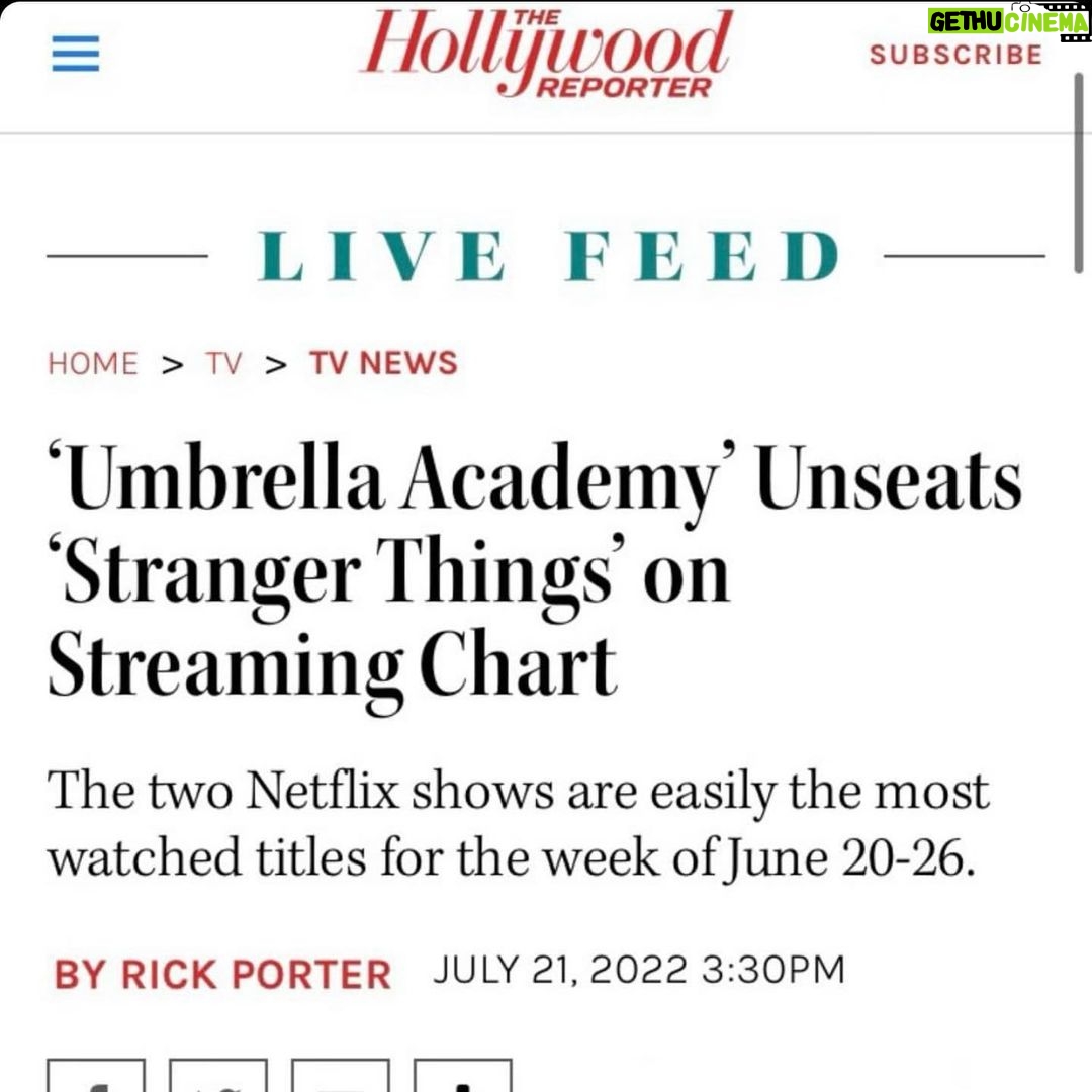 Steve Blackman Instagram - BEST fans in the world, thank you!!! @umbrellaacad @netflix