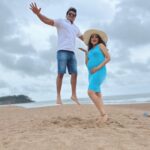 Sugandha Mishra Instagram - 💙🤍Us 💙🤍 #swipeleft . . . #momtobe #babyonboard #love #blessed #vibe #babymoon #goa #sugandhamishra #drsanketbhosale