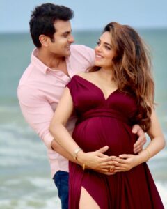 Sugandha Mishra Instagram - 🫶The Best Is Yet To Come...Cant Wait To Meet Our New Addition🥳 kindly keep ur Love & Blessings on🙏🏻 ♾️🧿😍 . . #swipeleft #babyontheway #blessed #love #sugandhamishra #drsanketbhosale #wearepregnant