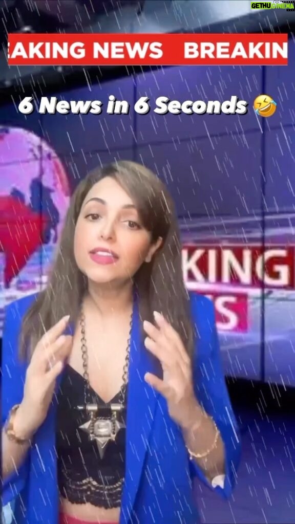 Sugandha Mishra Instagram - The Making News #lol #breakingnews #weather #sugandhamishra #news #trending #comedy #themakingnews #omg