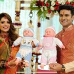 Sugandha Mishra Instagram – ❤️Celebrating the upcoming arrival of our little one..Our Baby Shower in a Maharashtrian Traditional Way (dohale jevan) followed by all the customs .. 
Oti Bharan ,Pooja 🙏🏻and fun rituals like 🍪Barfi Peda Rasam, Name Suggestions by all the Guests, Bow & Arrow (Teer Kaman),🏹
Cake Cutting🎂,Fun games like Diaper Changing 🍼etc. #SWIPELEFT
P.S : ❤️we loved performing on a Special Song🎤 Specially Made by us for our lil one which was 
written & Composed by Sugandha and Sung by both of us ( we will soon share it) 
.
Feeling overwhelmed and blessed to be loved by so many amazing people 🙏🏻😍
Thanks All for Showering Love & Blessings as Always 🙏🏻💐😇
.
.
#swipeleft #babyshower #dohalejevan #paithanisaree #floraljewellery #godhbharai #maharashtrianbabyshower #celebration #fun #sugandhamishra #drsanketbhosale #momtobe #blessed #paithani #paithanisaree Iskon Temple, Juhu