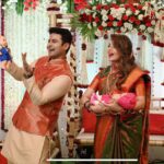 Sugandha Mishra Instagram – ❤️Celebrating the upcoming arrival of our little one..Our Baby Shower in a Maharashtrian Traditional Way (dohale jevan) followed by all the customs .. 
Oti Bharan ,Pooja 🙏🏻and fun rituals like 🍪Barfi Peda Rasam, Name Suggestions by all the Guests, Bow & Arrow (Teer Kaman),🏹
Cake Cutting🎂,Fun games like Diaper Changing 🍼etc. #SWIPELEFT
P.S : ❤️we loved performing on a Special Song🎤 Specially Made by us for our lil one which was 
written & Composed by Sugandha and Sung by both of us ( we will soon share it) 
.
Feeling overwhelmed and blessed to be loved by so many amazing people 🙏🏻😍
Thanks All for Showering Love & Blessings as Always 🙏🏻💐😇
.
.
#swipeleft #babyshower #dohalejevan #paithanisaree #floraljewellery #godhbharai #maharashtrianbabyshower #celebration #fun #sugandhamishra #drsanketbhosale #momtobe #blessed #paithani #paithanisaree Iskon Temple, Juhu