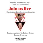 Suhani Dhanki Instagram - I am super excited to talk with Indian actress and dancer @suhani8 about her return to dance after having her child. In this intimate conversation Suhani share the recovery process, the barriers that dancers face, the support that she needed, the life balance, the resources that she accessed and how we can make change. This is a problem that many of us mothers face around the world and I am truly honoured that Suhani has accepted my invitation to talk about it. Join us 1:30pm UK time/ 7pm India time #dance #recovery