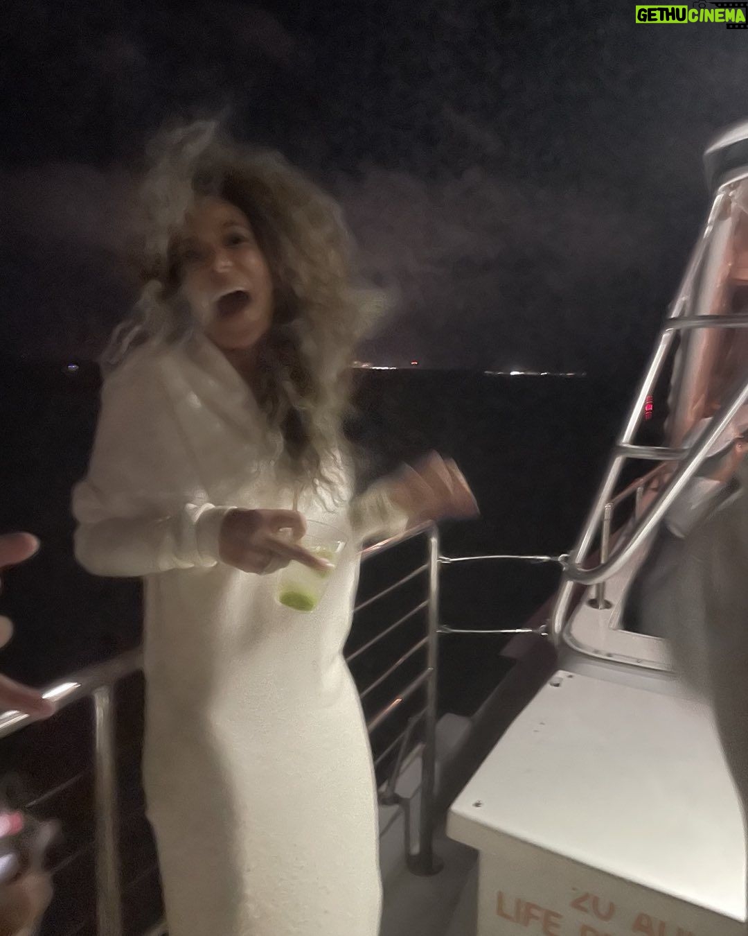 Sunny Hostin Instagram - This may be my favorite picture ever taken of me. On a boat, in Miami, celebrating a dear friend's birthday. With all the turmoil in the world, more unabashed Joy please.