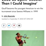 Sunny Hostin Instagram - https://people.com/coco-gauff-wins-2023-us-open-her-first-grand-slam-title-7967758. Coco said during a post game interview "To those who thought they were putting water on my fire, you were really adding gas to it." Translation - I twirl on my haters…….
