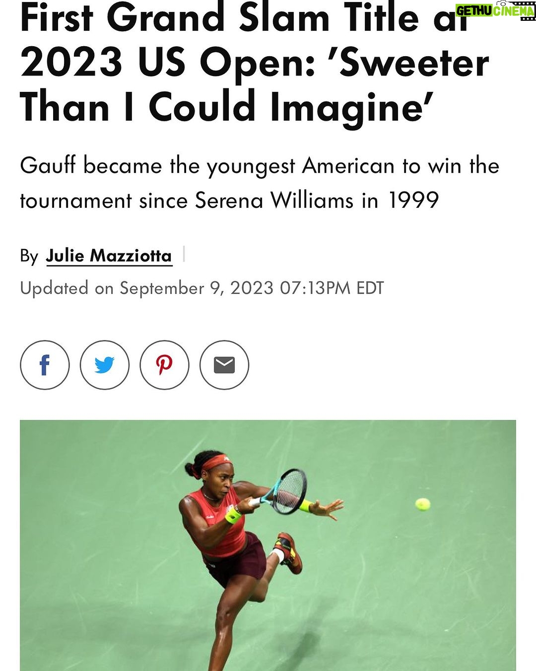 Sunny Hostin Instagram - https://people.com/coco-gauff-wins-2023-us-open-her-first-grand-slam-title-7967758. Coco said during a post game interview "To those who thought they were putting water on my fire, you were really adding gas to it." Translation - I twirl on my haters…….