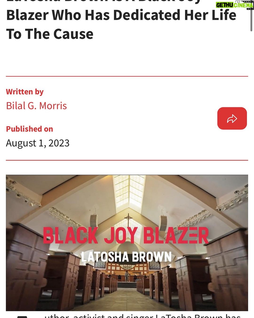Sunny Hostin Instagram - I am so honored, humbled and quite frankly shocked to call THE @mslatoshabrown friend. https://newsone.com/4648323/latosha-brown-is-a-black-joy-blazer-who-has-dedicated-her-life-to-the-cause/