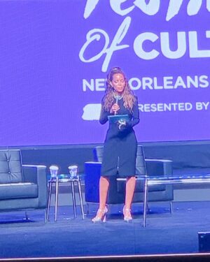 Sunny Hostin Instagram - I had the distinct honor of interviewing Vice President Kamala Harris on the main stage at the Essence Festival yesterday. At the cherry on the pie - I think Oprah thought I did a good job. Year made.
