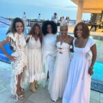Sunny Hostin Instagram - Thank you @michaelrubin for a wonderful time at your White Party. My feet are still recovering from all the dancing. Styled by @frantaylorstyled