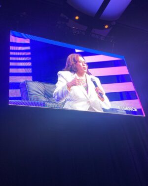 Sunny Hostin Instagram - I had the distinct honor of interviewing Vice President Kamala Harris on the main stage at the Essence Festival yesterday. At the cherry on the pie - I think Oprah thought I did a good job. Year made.