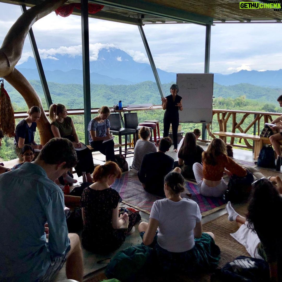 Susan Carland Instagram - Learning in a magical treehouse facing Mt Kinabalu in Borneo!