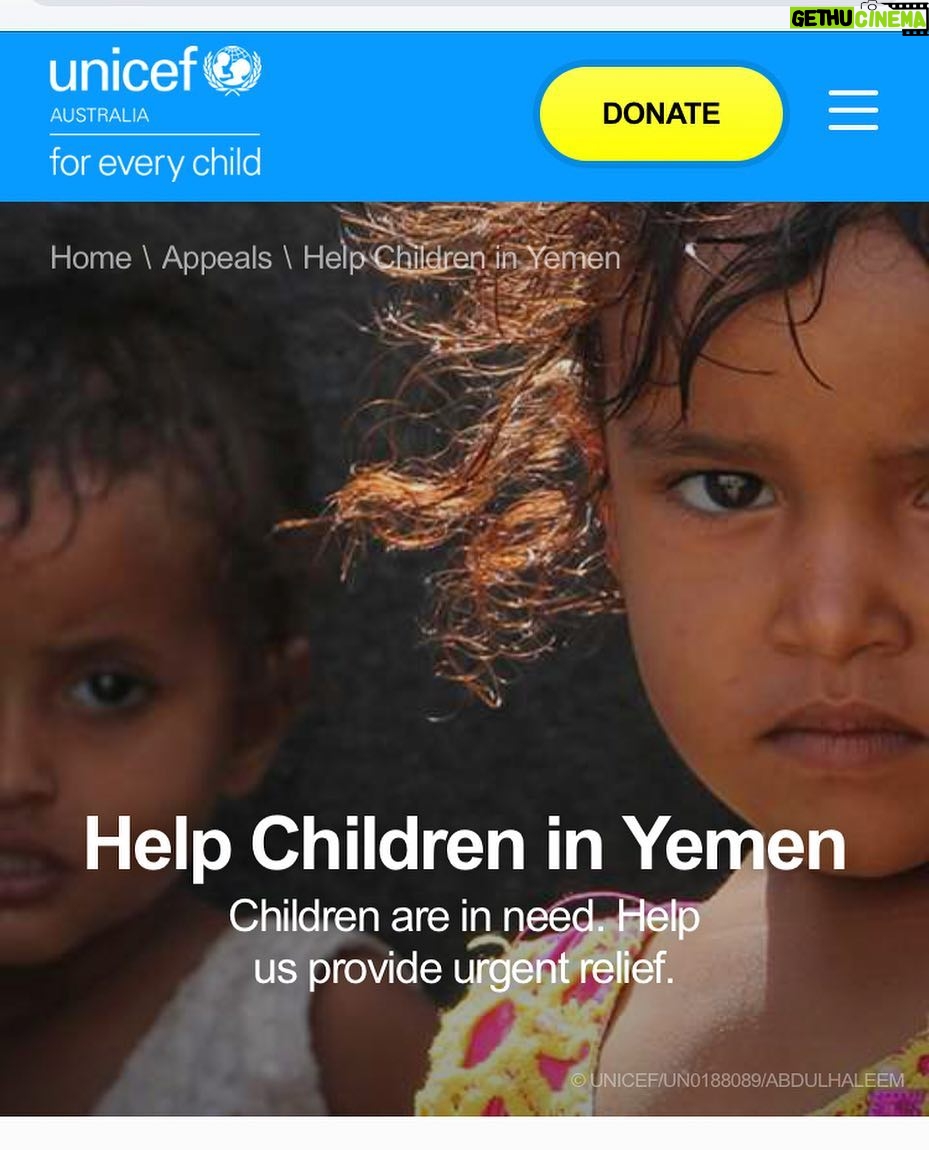 Susan Carland Instagram - Yemen is experiencing the worst humanitarian crisis in the world. For some reason, it’s not getting as much interest as other crises. Please - be interested, and more importantly: help. Donate to @unicefaustralia , who are there, via link in my bio.