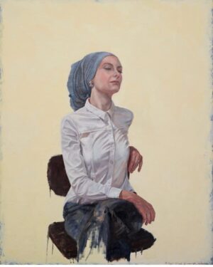 Susan Carland Instagram - This painting of me by surgeon Andrew Greensmith (who decided to teach himself to paint to this casual standard. As one does.) is a finalist in this year’s #Archibald Prize. He’s clearly one of those sickeningly talented individuals who excels at whatever he turns his mind to. He’s also a really nice, thoughtful bloke. Outrageous. Let’s hope he at least has a disgustingly messy car.