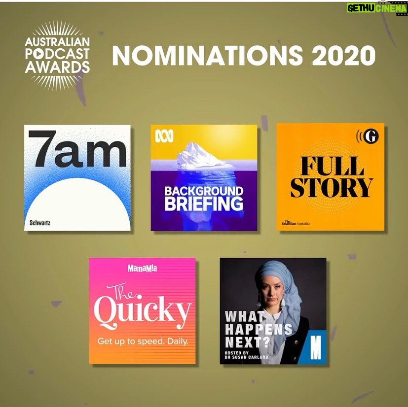 Susan Carland Instagram - YESSSSS WE ARE NOMINATED 🙃 Proof that the What Happens Next podcast is actually alright!