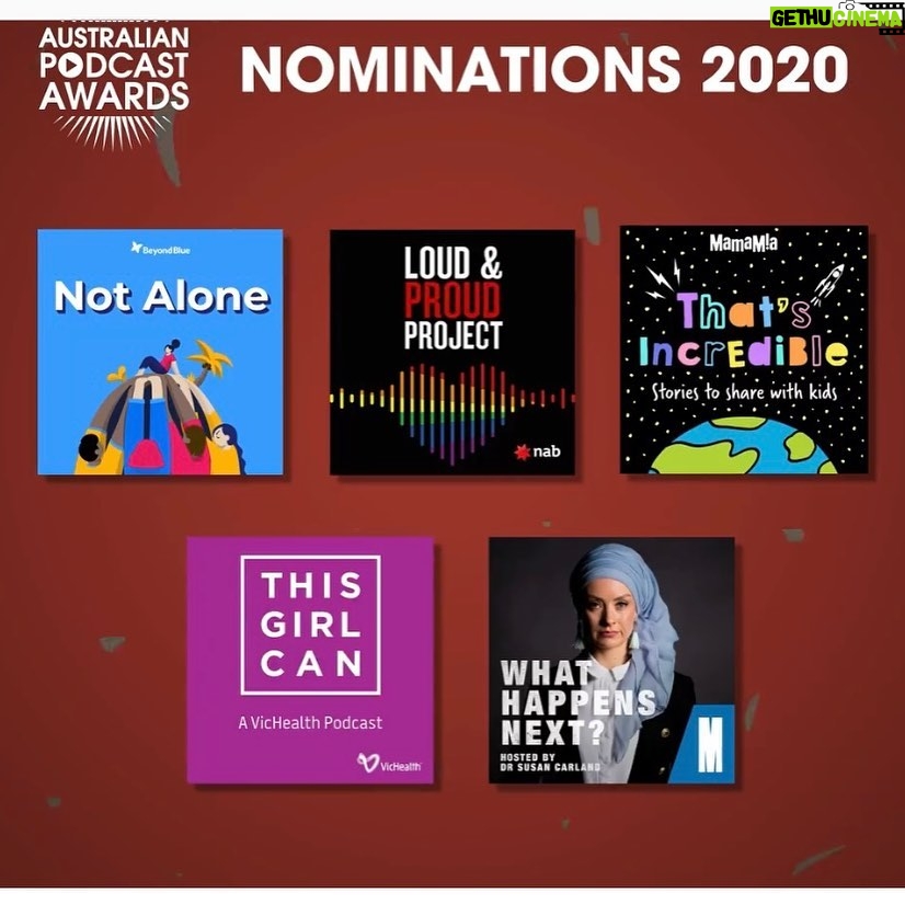 Susan Carland Instagram - YESSSSS WE ARE NOMINATED 🙃 Proof that the What Happens Next podcast is actually alright!