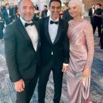 Susan Carland Instagram - Hello from LA! So great to attend the G’day USA gala hosted by the AAA last night, where Waleed was MC! It’s a night that celebrates the relationship between the arts industries in Aus and the US, and one of the highlights of the night was when they brought out piles of Tim Tams to every table. Now friends, I don’t want to alarm anyone but I noticed at the end of the night that someone (can only have been an American, as no Australian would ever) had taken one bite of the Tim Tam and LEFT THE REST ON THE TABLE. This can only be seen as an act of aggression and possibly war from what was once a great ally and I’m sure urgent talks are under way. ANYWAY. My dress is by none other than @aleemyusufcouture, make up was by @giigiisbeauty and in that last picture? You see me gazing absolutely adoringly at my husband. I know. Too much 🤷‍♀️ Los Angeles, California