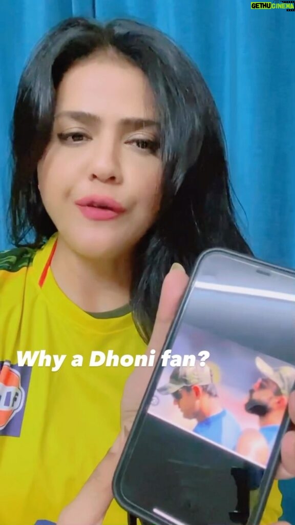 Sweta Singh Instagram - You can be a fan for many reasons. Here’s my reason for being a @mahi7781 fan #csk