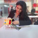 Sweta Singh Instagram - With a “borrowed” model of #vikramlander and #pragyanrover #chandrayaan3 🇮🇳 Moon!