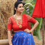 Swetha Changappa Instagram - “Happiness is not something ready-made. It comes from your own actions.” ❤️ Makeup & hair:- @manasasukruth_makeover Outfit:- @tvasta_designstudio Jewellery:- @velvetboxby Assistant:- @vinoda__890 Co ordinater- @kxsahanaa