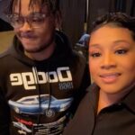 Tacarra Williams Instagram – FINALLY GOT THE KID OUT TO A SHOW!!! #mom #son #kattwilliams #ontario #darkmattertour2023