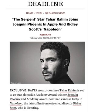 Tahar Rahim Instagram - Excited! 🔥