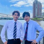 Takashi Tsukamoto Instagram - 本日第5話‼️ 21時〜お楽しみに〜 写真は先日のロケより白洲迅君との2ショット🙋‍♂️ #刑事7人 #テレビ朝日 #青山新 #白洲迅　君