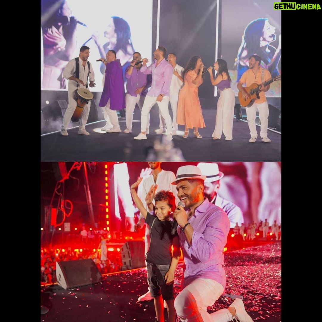 Tamer Hosny Instagram - يمكن قولت كتير على حفلات انها من احلى حفلات حياتي بس حفلة العلمين امبارح بجد هي احلى و اهم حفله عملتها في مشواري الفني كله من اول دخلة الحفله بالطيران على كل هذا الارتفاع و اللوحه الخاصه بكل اغنيه بغنيها من عروض استعراضيه متناسقه مع كل الجرافيكس المعروض على الشاشات المتناسق ايضاً مع ابهار الالعاب الناريه اللي بيعبر عن كل حرف في اي اغنيه بغنيها ، بجد الحفله دي كان وراها ناس كتير مخلصه و بتحب شغلها و قبل اي شيء حابين بعض و حابين الخير لبعض عشان كده طلعنا بالنجاح الجماهيري الخرافي ده و النجاح المسرحي التاريخي ده … شكراً جمهورنا الراقي .. شكراً صناع الحفله … شكراً لاختياري لافتتاح مهرجان العلمين 💪🇪🇬 #العالم_علمين