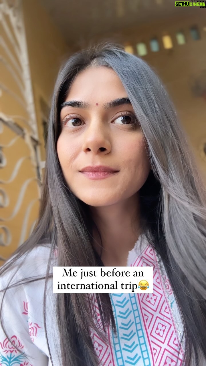 Tanvi Malhara Instagram - True story, I was sent to the back of the line at immigration because I didn’t know you couldn’t use the phone🥲 I need a boy in my life to not just barely survive but also thrive🥰😂 Dependant much? Hell yeaaaaaaahh! Tag your bf/gf and let them know how important they are😂 #trips #internationaltrip #travel #couple #couplegoals #achhasuno #tanvimalhara #tanvi