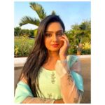 Tanvi Rao Instagram - Mint mint- Take the hint 💁‍♀️ Your mind won't be able to erase- Keerthi's footprint 👣 Costume credits: @inayadesignerstudio Picture Credits: @rajaniabhirath1 #keerthi #lakshmibaramma #bhagyalakshmi #kannadatelevision #tvshow #stories #fashion #clothing #collaboration #actress #tanvirao Bangalore, India