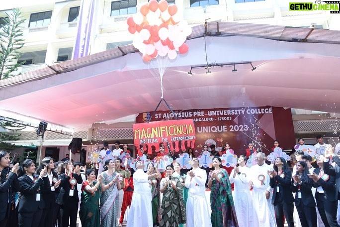 Tanvi Rao Instagram - Someone asked me “Did you give an hour-long inspirational speech in Aloysius?” and I chuckled. I believe my achievements are too tiny to be inspiring others. But my teachers and my college just filled me with so much love and regard on this day. This, I think, is my true achievement✨ A few years ago I was dancing on that very stage, and this year I was honoured as the chief guest for Pre Unique 2023, at St.Aloysius PU. It is an institute which has glorious stories throughout its pages of history. Some outstanding citizens have been a product of this place. And I’m truly touched to have been recognised like this :’) So I am sharing this memory here with all of you. 🌸 #preunique2023 #staloysiuscollege #chiefguest #inspirational #speech #college #teachers #honour #love #actor #dancer #artist #humbled St. Aloysius Pre-University College