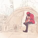 Tarun Lak Instagram - Dude on Shattuck #berkeley #streetmusic #sketch #procreate Berkeley, California