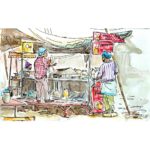 Tarun Lak Instagram – India/Nepal sketchbook 
post 1/2

#sketchbook #watercolor #India #amritsar #jaipur