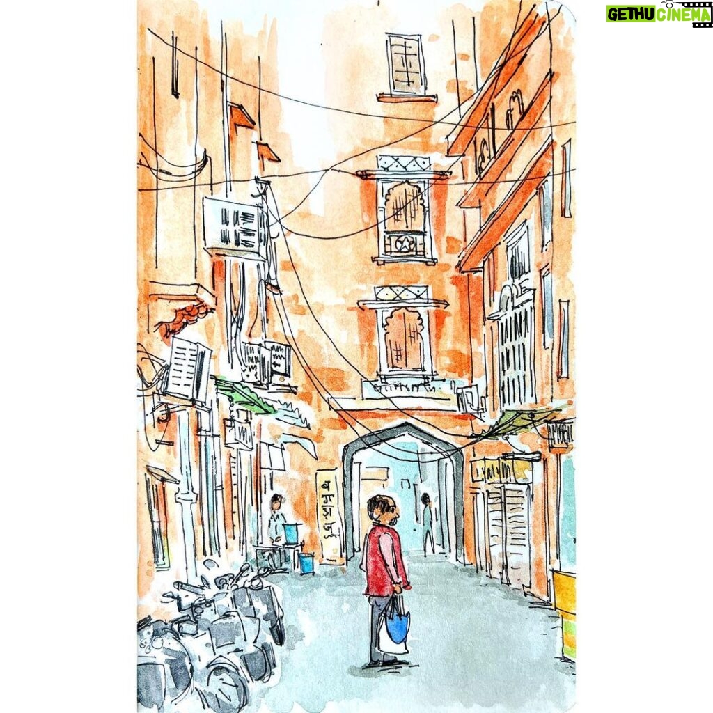Tarun Lak Instagram - India/Nepal sketchbook post 1/2 #sketchbook #watercolor #India #amritsar #jaipur