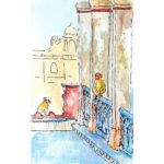 Tarun Lak Instagram – India/Nepal sketchbook 
post 1/2

#sketchbook #watercolor #India #amritsar #jaipur