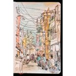 Tarun Lak Instagram – Highlights of my recent sketches from my trip to India. 
This was planned to be longer covering more places, but unfortunately Covid had other ideas.
Some of these are more successful than others. I’m not a watercolor artist by any means, but these were fun to do. 

#sketchbook #watercolor #ink #india #chennai #bengaluru #sketches