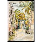 Tarun Lak Instagram – Highlights of my recent sketches from my trip to India. 
This was planned to be longer covering more places, but unfortunately Covid had other ideas.
Some of these are more successful than others. I’m not a watercolor artist by any means, but these were fun to do. 

#sketchbook #watercolor #ink #india #chennai #bengaluru #sketches