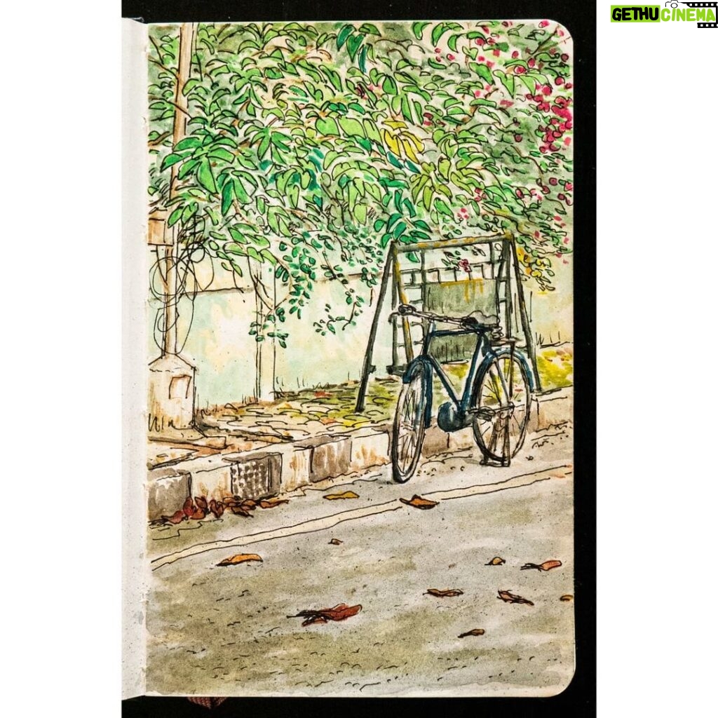 Tarun Lak Instagram - Highlights of my recent sketches from my trip to India. This was planned to be longer covering more places, but unfortunately Covid had other ideas. Some of these are more successful than others. I'm not a watercolor artist by any means, but these were fun to do. #sketchbook #watercolor #ink #india #chennai #bengaluru #sketches