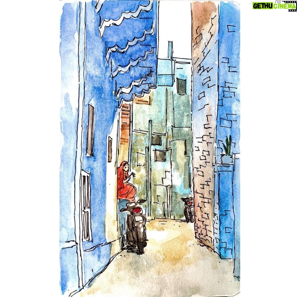 Tarun Lak Instagram - India/Nepal sketchbook Post 2/2 #sketchbook #india #nepal #watercolor #jodhpur #mumbai #kathmandu #kolkata #delhi