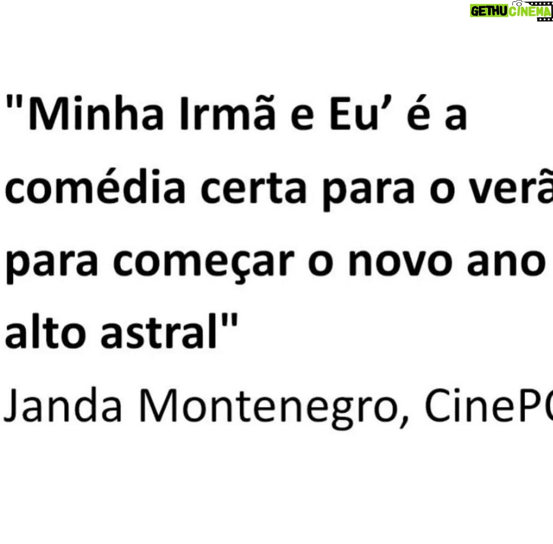 Tatá Werneck Instagram - Hoje é a estreia oficial de Minha irmã e eu nos cinemas! Um filme feito com muito amor pra vc se divertir e se emocionar com sua família. E vamos as críticas! Quem for me marca pq estamos repostando 😍❤️🦋🦋 vamos prestigiar o cinema nacional