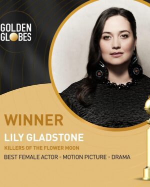 Tatanka Means Instagram - So happy and so proud of our amazing Blackfeet/Nimíipuu siSTAR. She is so deserving of this recognition. Representing us all in “that good way” speaking her language and voicing truths Ahoooo congratulations @lilygladstone and thank you ✨❤️‍🔥✨ such a beautiful moment in history forever 🙌 giant smiles today across Indian Country