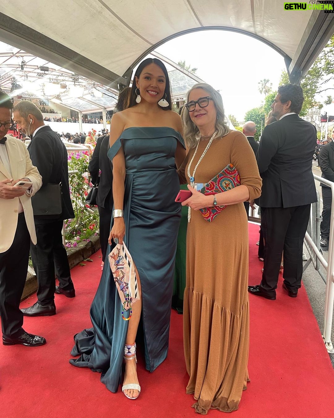 Tatanka Means - 5.3K Likes - So grateful this beautiful woman I sat next to on the plane agreed to be my date to the premiere ❤️🔥 my bodyguard and partner in crime 🙏 #prom2023 #killersoftheflowermoon #cannes #cannesfilmfestival #cannes2023