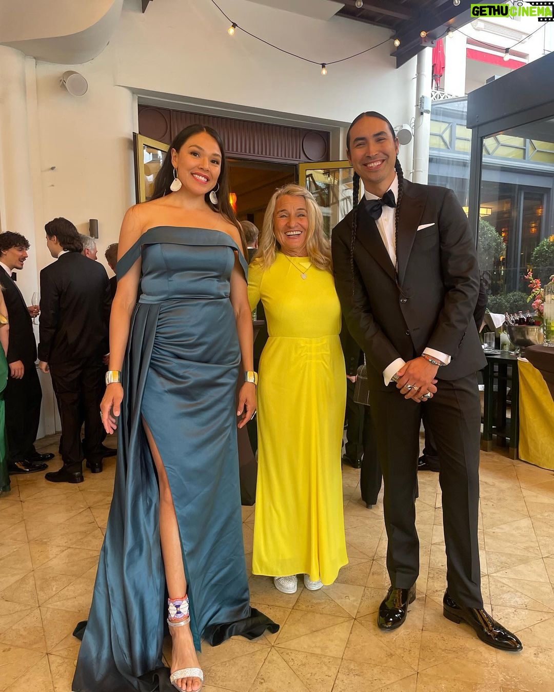 Tatanka Means - 5.3K Likes - So grateful this beautiful woman I sat next to on the plane agreed to be my date to the premiere ❤️🔥 my bodyguard and partner in crime 🙏 #prom2023 #killersoftheflowermoon #cannes #cannesfilmfestival #cannes2023