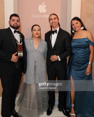 Tatanka Means Instagram - So grateful this beautiful woman I sat next to on the plane agreed to be my date to the premiere ❤️‍🔥 my bodyguard and partner in crime 🙏 #prom2023 #killersoftheflowermoon #cannes #cannesfilmfestival #cannes2023