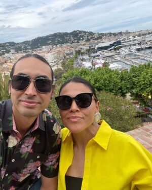Tatanka Means Instagram - So grateful this beautiful woman I sat next to on the plane agreed to be my date to the premiere ❤️‍🔥 my bodyguard and partner in crime 🙏 #prom2023 #killersoftheflowermoon #cannes #cannesfilmfestival #cannes2023